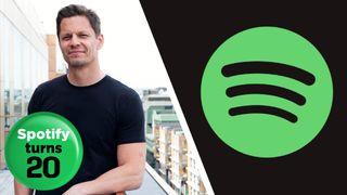 An image of Sten Garmark of Spotify next to the Spotify logo 