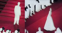 Photos of the red carpet at Cannes with the stars and photographers cut out to leave a blank space