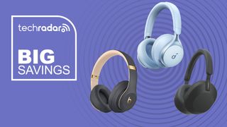 Beats studio 3, Soundcore Space One and Sony XM5 on purple deals page