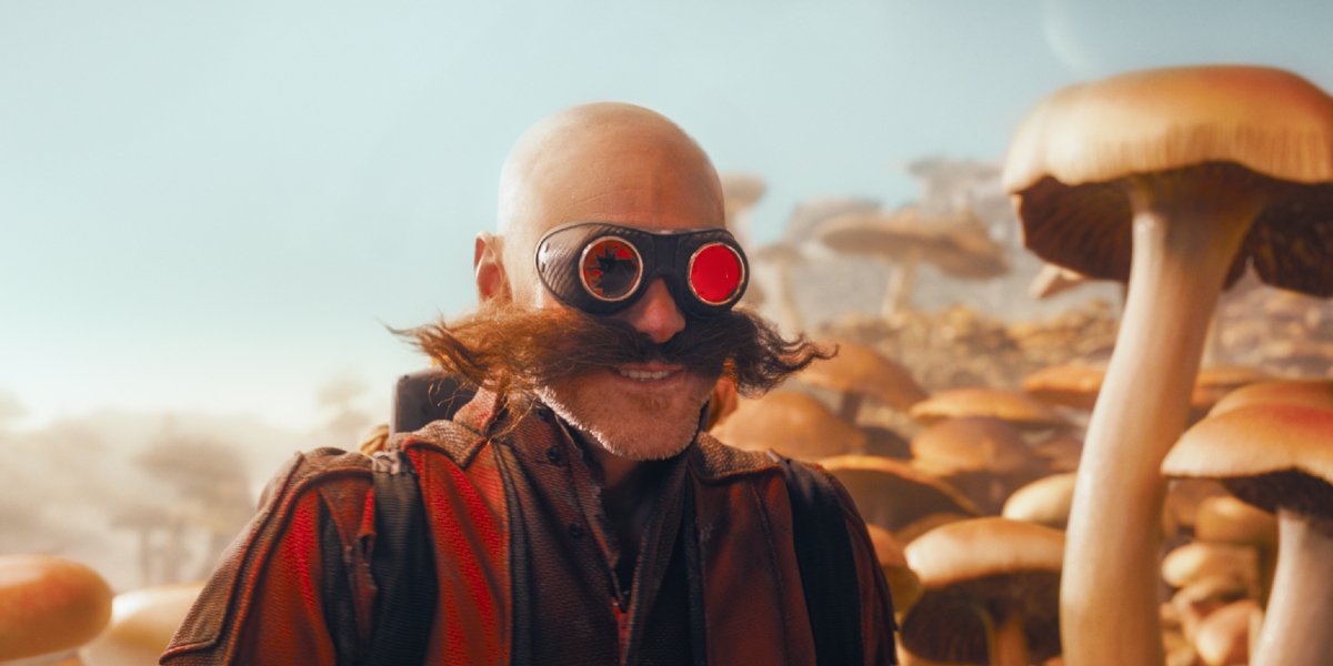 Jim Carrey is trapped on the mushroom planet in Sonic The Hedgehog.