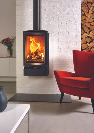 contemporray woodburning stove from stovax