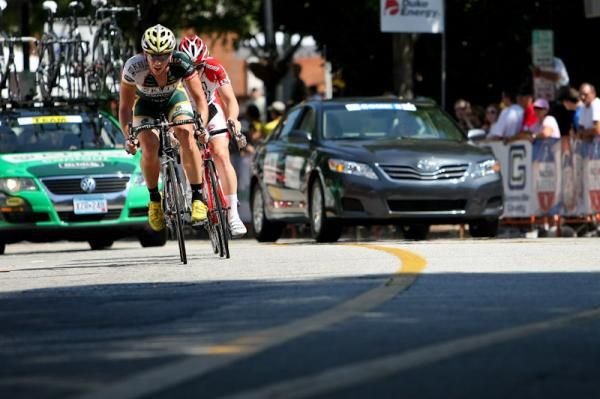Scott Zwizanski (Kelly Benefits) leads the break heading into the second lap.