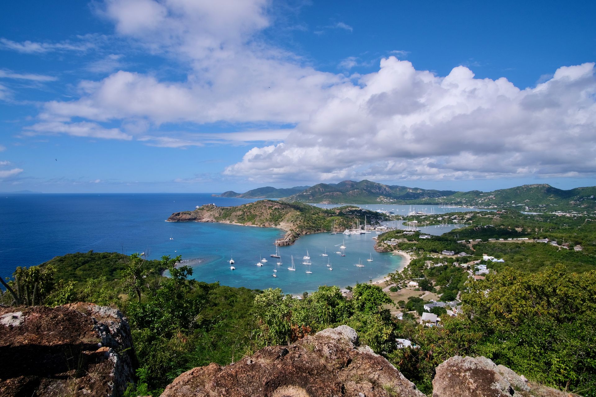 Shirley Heights Lookout in English Harbour, Antigua Island.