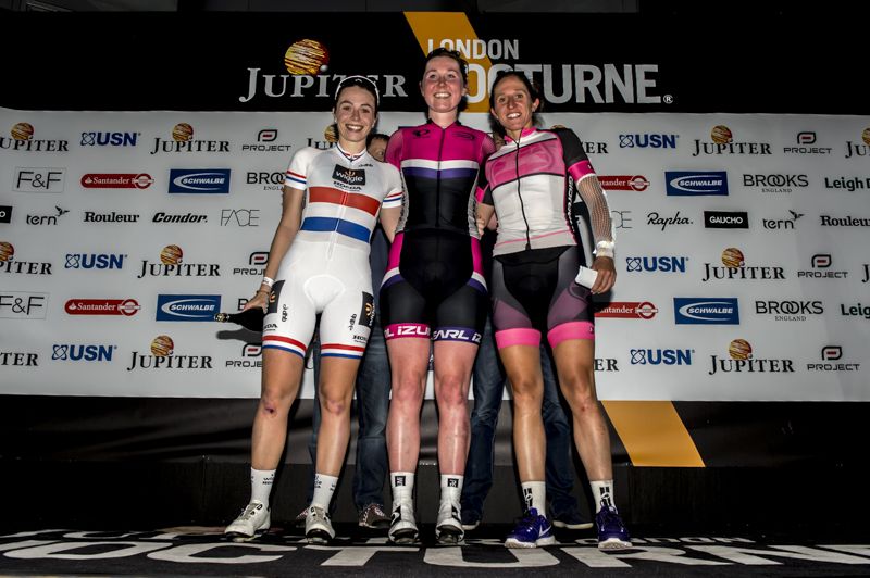 The women's podium