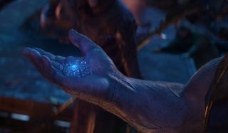 Thanos holding Space Stone in Avengers: Infinity War