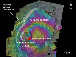 Kilauea volcano TerraSar image