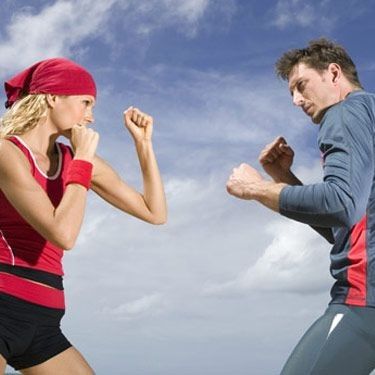 Couple boxing