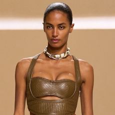 A model walks in the hermes spring 2026 show during paris fashion week.