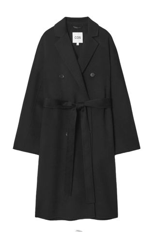 Oversize Double Breasted Wool Blend Coat