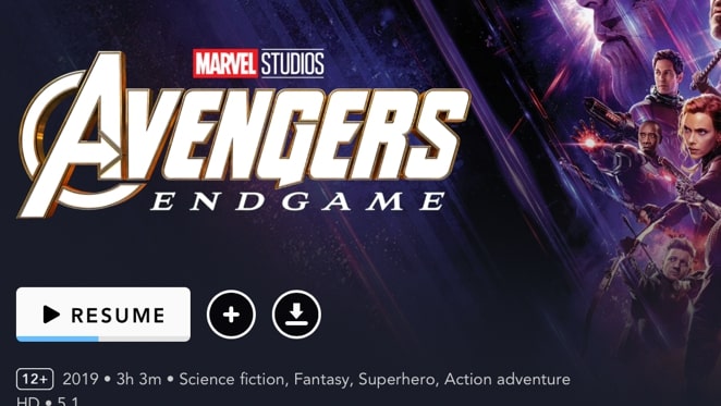 A screenshot showing you how to download Marvel movies on Disney Plus