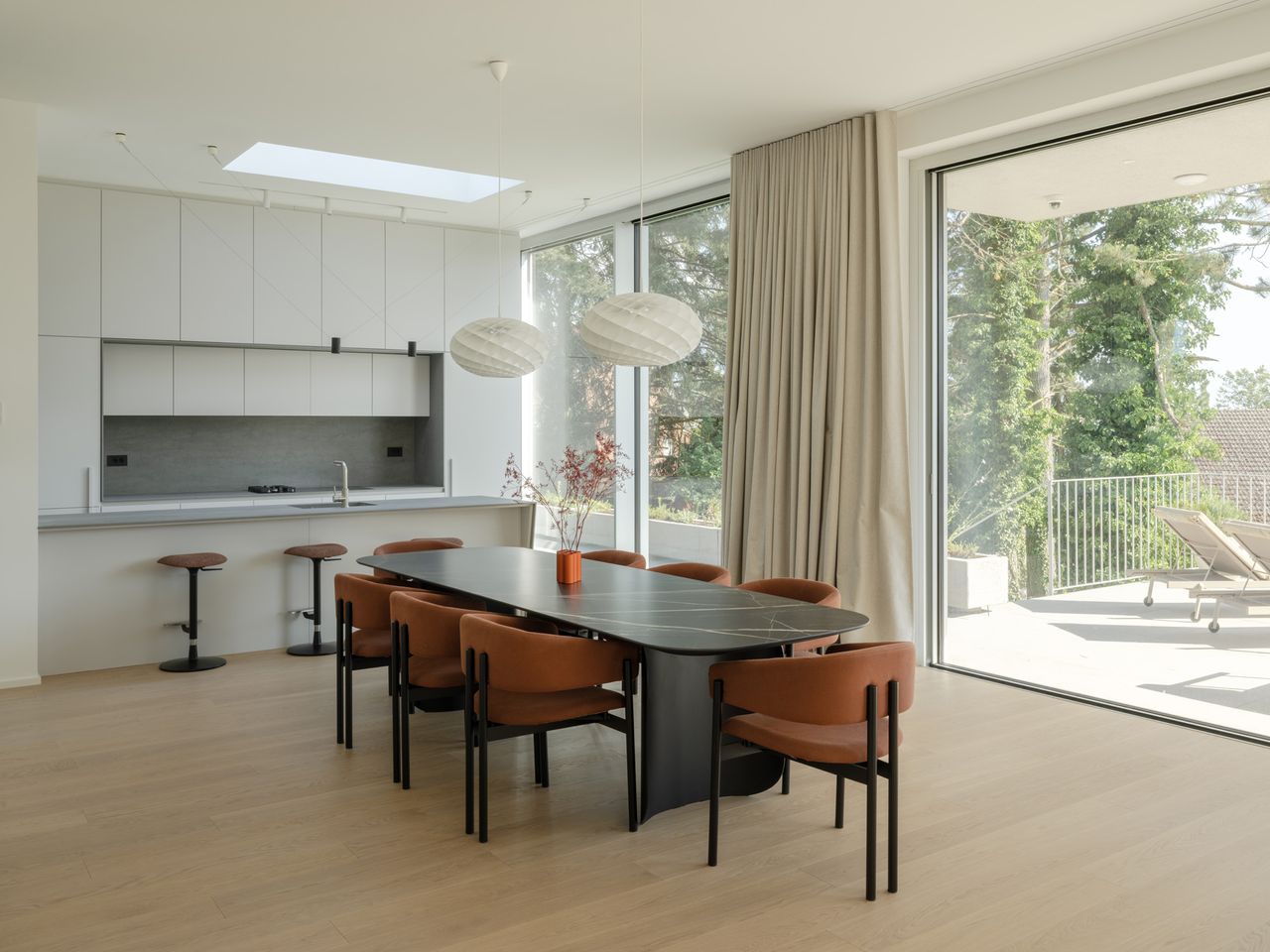 The main living areas on the ground floor