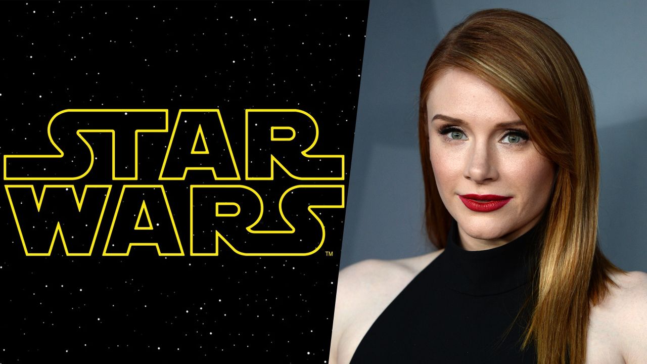 Star Wars logo and Bryce Dallas Howard