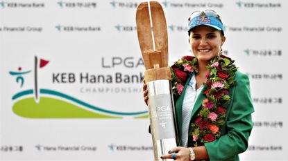 weird and wonderful golf trophies certainly include this HanaBank Championship one 