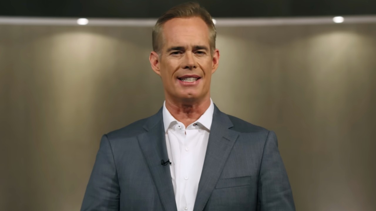 Joe Buck talking to the camera on his series