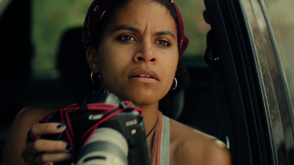 Zazie Beetz as Bo in Black Mirror season 6 episode &#039;Mazey Day&#039;