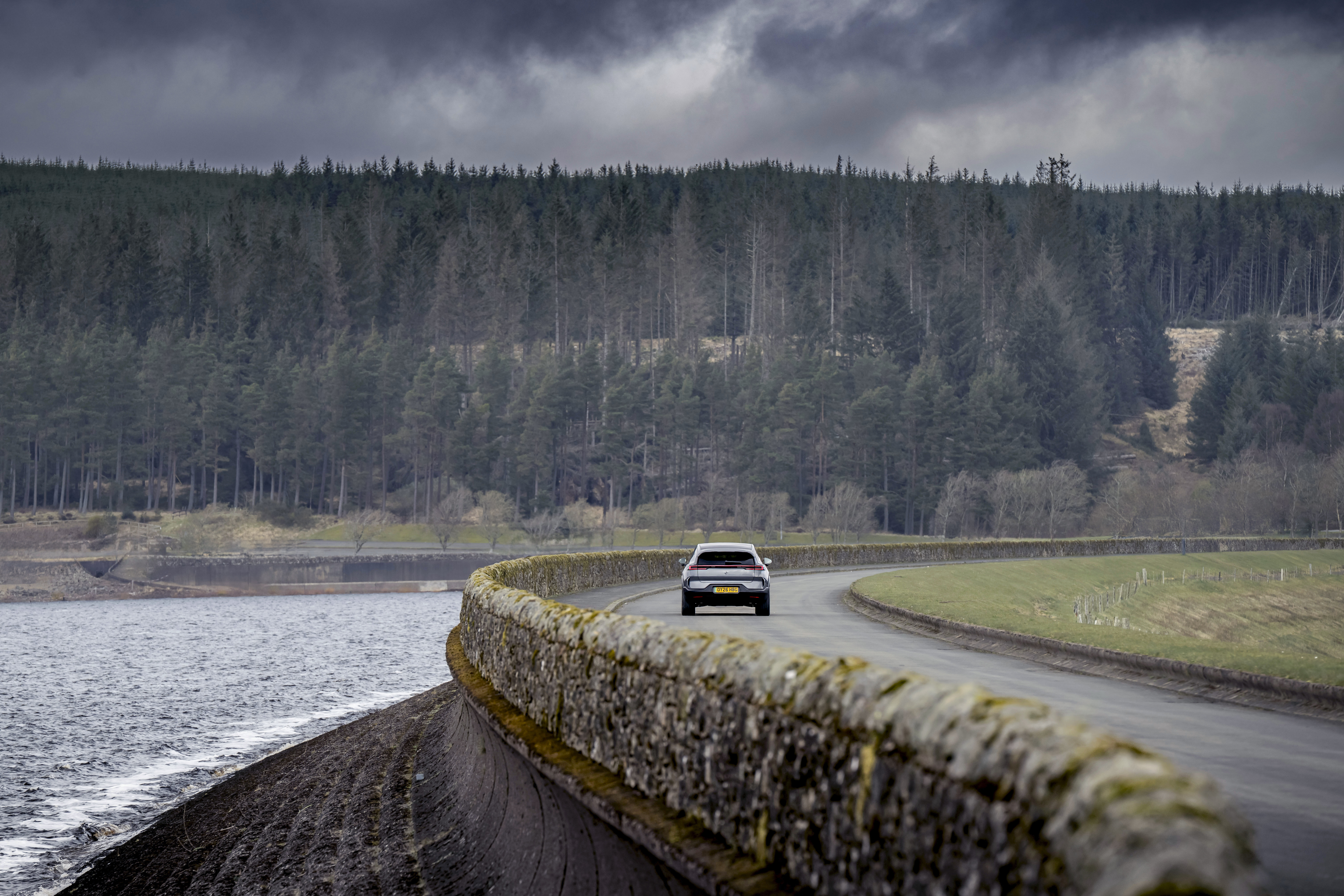 The Polestar 3. Svelte Swedish style photographed in Northumbrian countryside