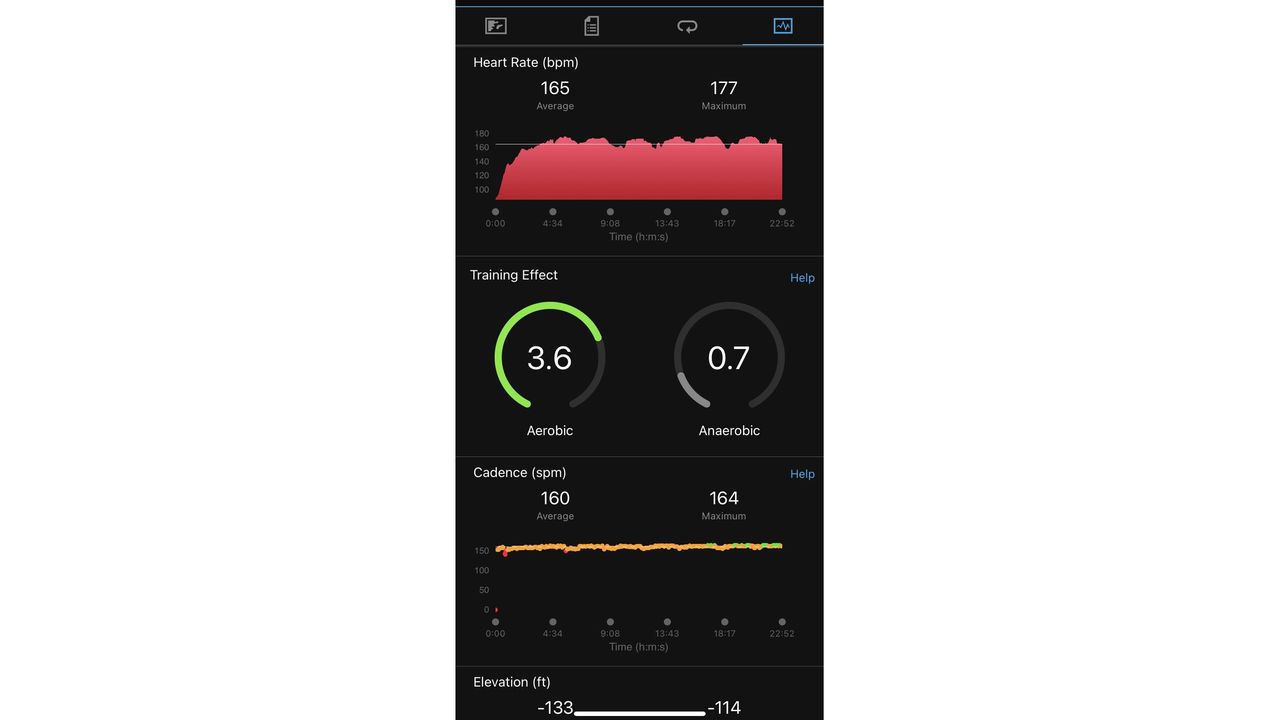 Garmin Instinct 2S running stats