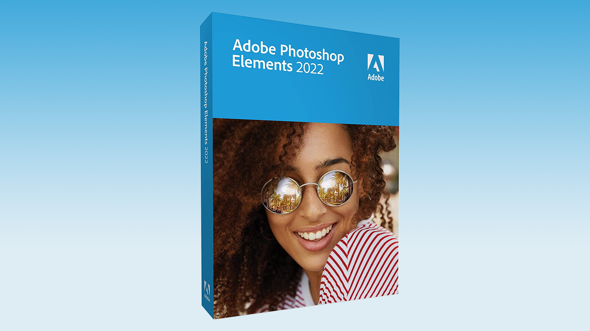 Adobe Photoshop Elements 2022 box on a blue background