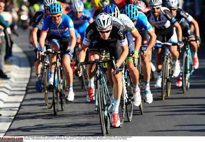 Julien Vermote (Omega Pharma-Quickstep) pushes the pace