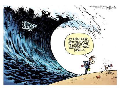 Obama cartoon ObamaCare midterm election