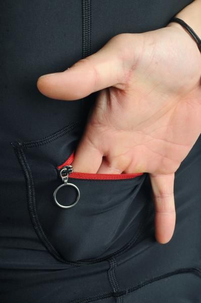 A small rear pocket is on tap for valuables like car keys and cash.