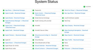 apple system status update
