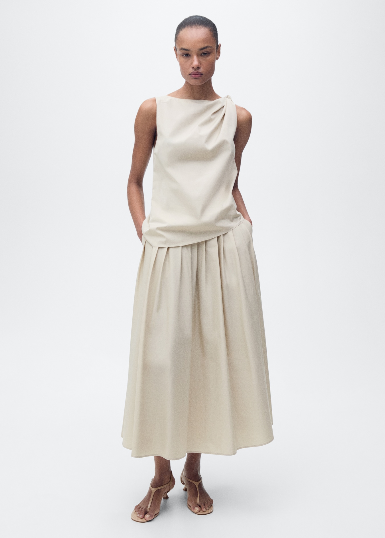 MANGO, Knotted-Hem Cotton Top - Women | Mango United Kingdom