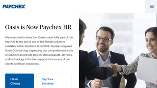 Website screenshot of Paychex Payroll Software