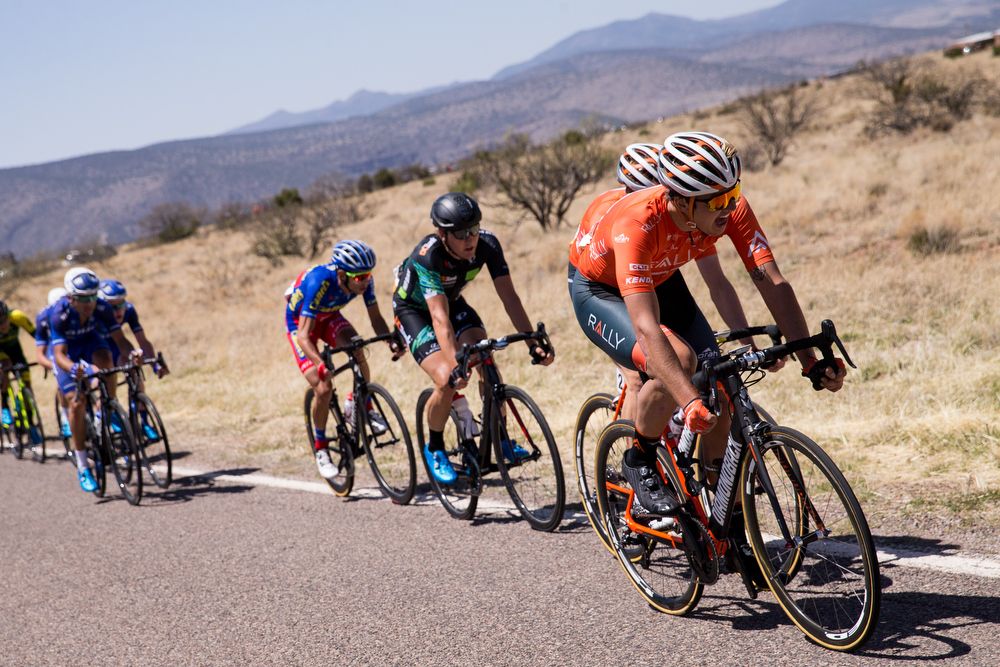 Adam De Vos (Rally Cycling) digs deep during stage 1 of the Tour of The Gila on April 18, 2018 in Silver City, New Mexico.