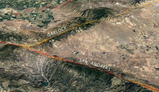 If the Garlock Fault ruptures within about 30 miles (45 kilometers) of its junction with the San Andreas Fault, it could raise the likelihood of an earthquake in the Mojave section of the San Andreas.