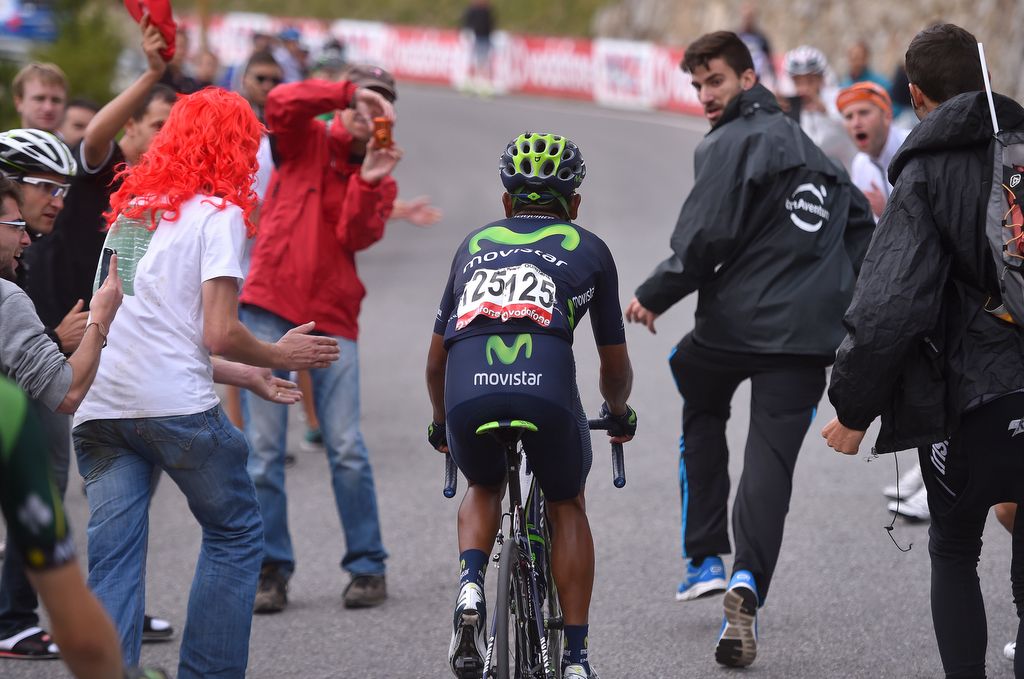 Nairo Quintana (Movistar) climbing