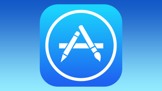 The App Store logo on a gradient background
