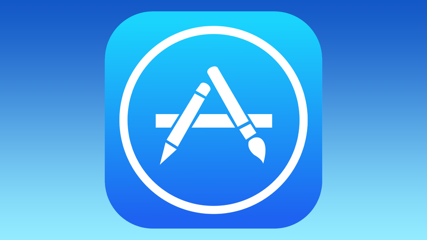 The App Store logo on a gradient background