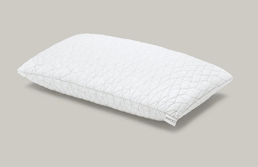 A white Coop Sleep Goods Original Adjustable Pillow