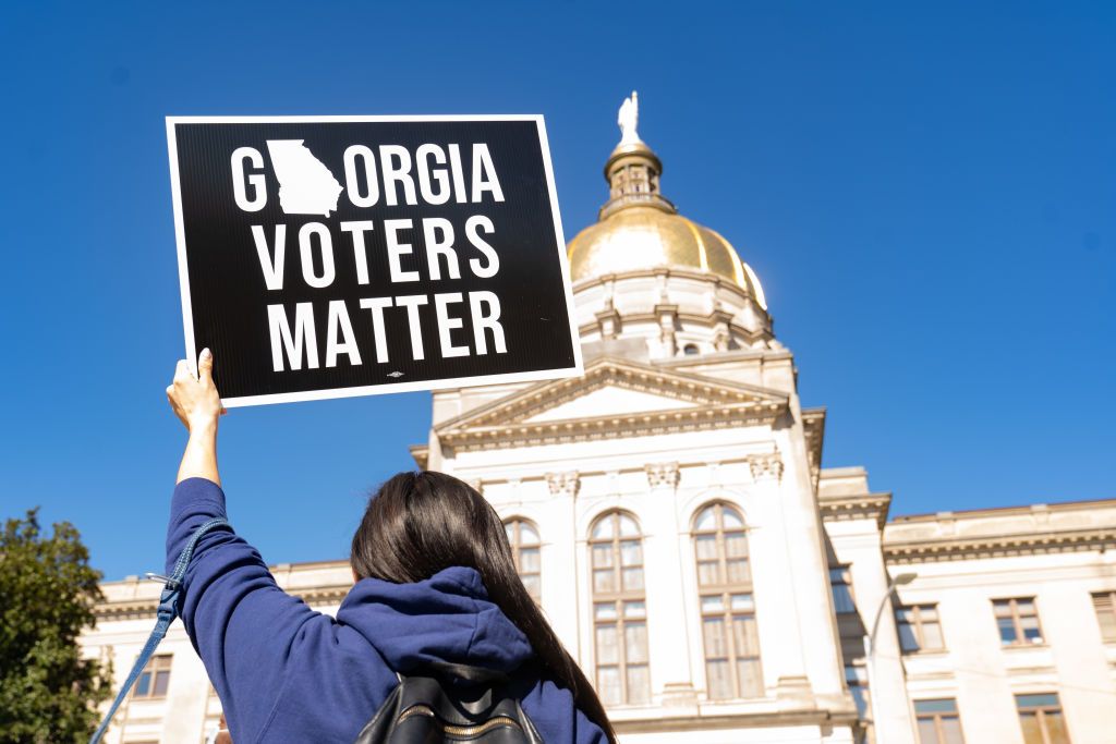 Protesters in Georgia.