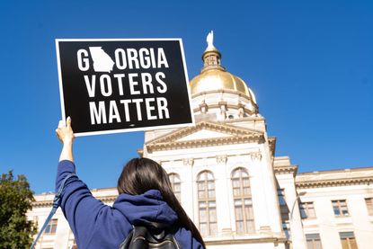 Protesters in Georgia.