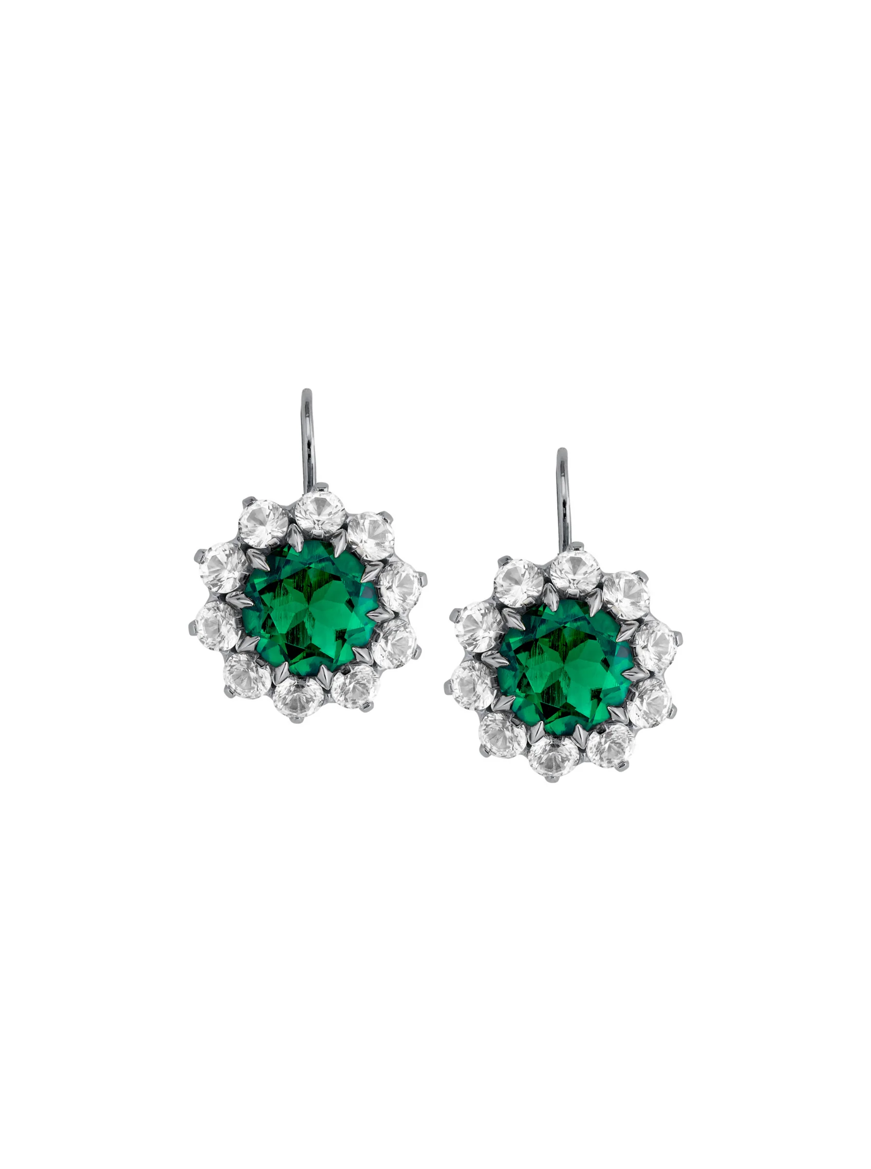 James Bezel Rivi&amp;Egrave;re Necklace in Nano Emerald, 18k Gold Vermeil