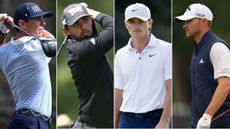Billy Horschel, Marco Penge, Luke Clanton and Rasmus Hojgaard hit tee shots