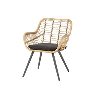 Modern rattan-effect garden chair