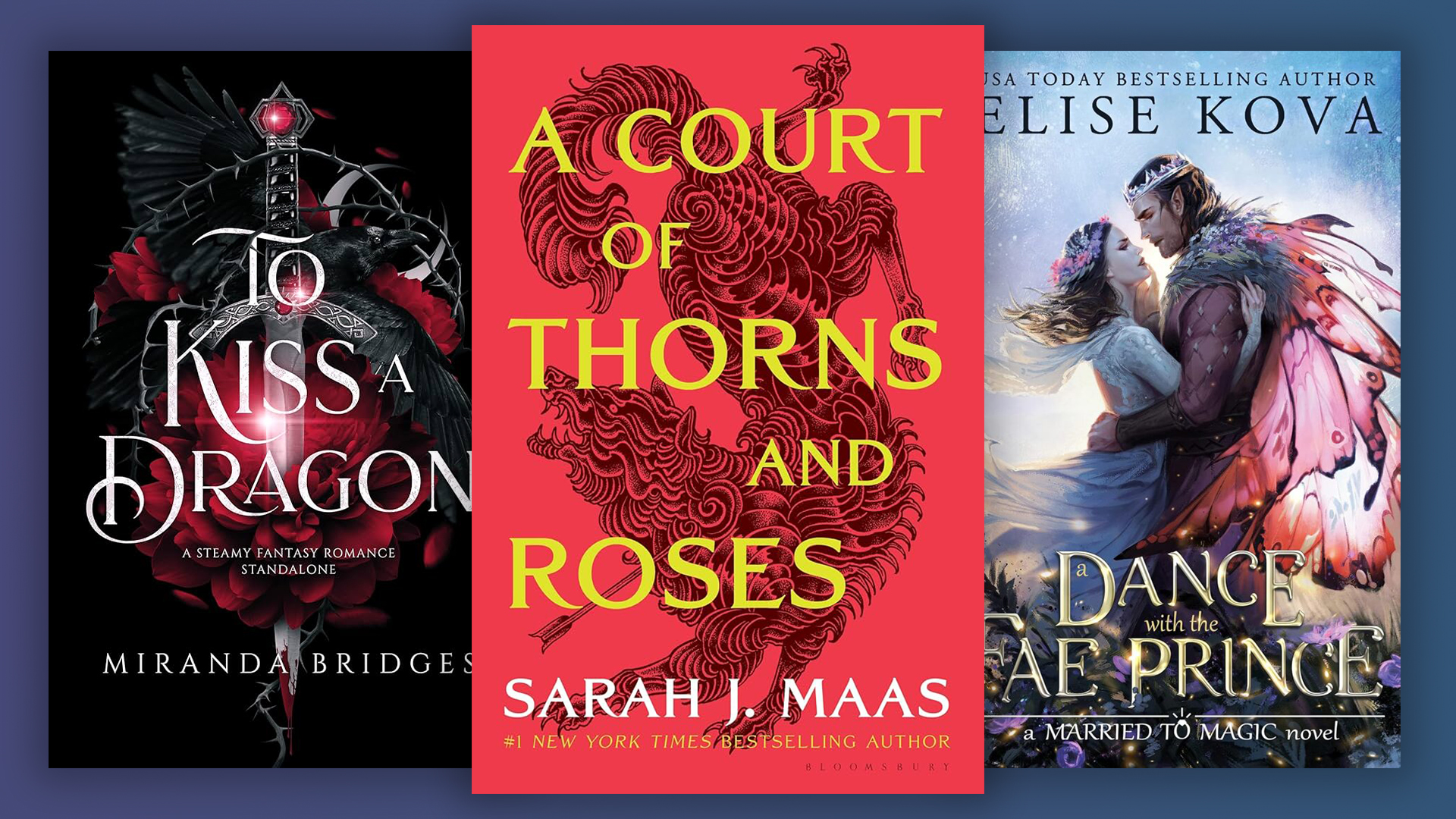 Romantasy book covers