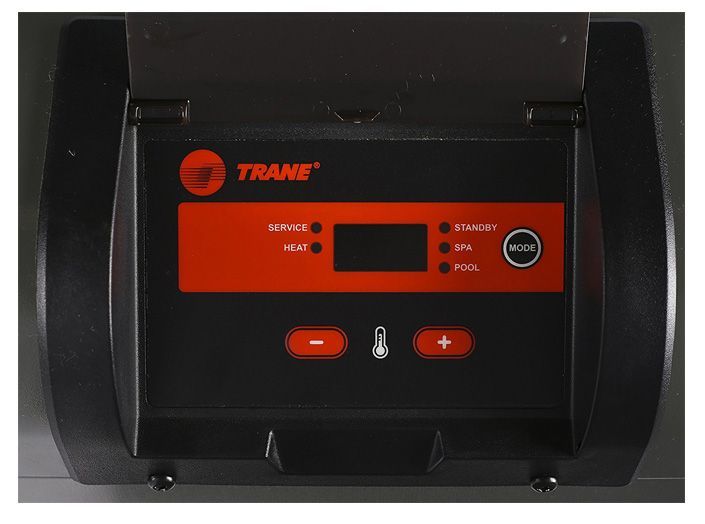 The Trane TR250 features a digital-display control panel with LED indicators to help you monitor your heater&rsquo;s operations.
