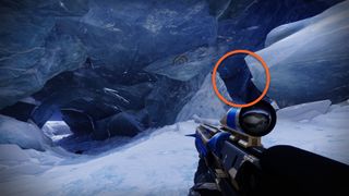 Destiny 2 Beyond Light Perdition Lost Sector ice cave entrance