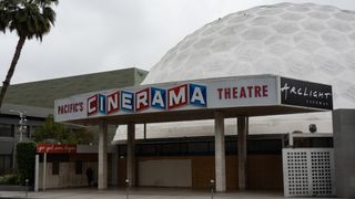 The Pacific Theatres' Cinerama Dome, part of the ArcLight Hollywood complex, permanently closed in Hollywood, California, U.S. on Tuesday, April 13, 2021. ArcLight Cinemas and Pacific Theatres, two California movie-theater chains that are part of the same company, announced plans to close permanently, underscoring the still-tenuous state of the industry.