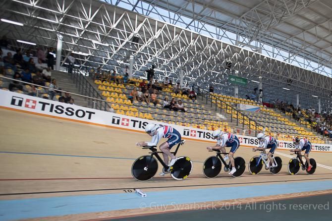 Great Britain's team in the men's pursuit