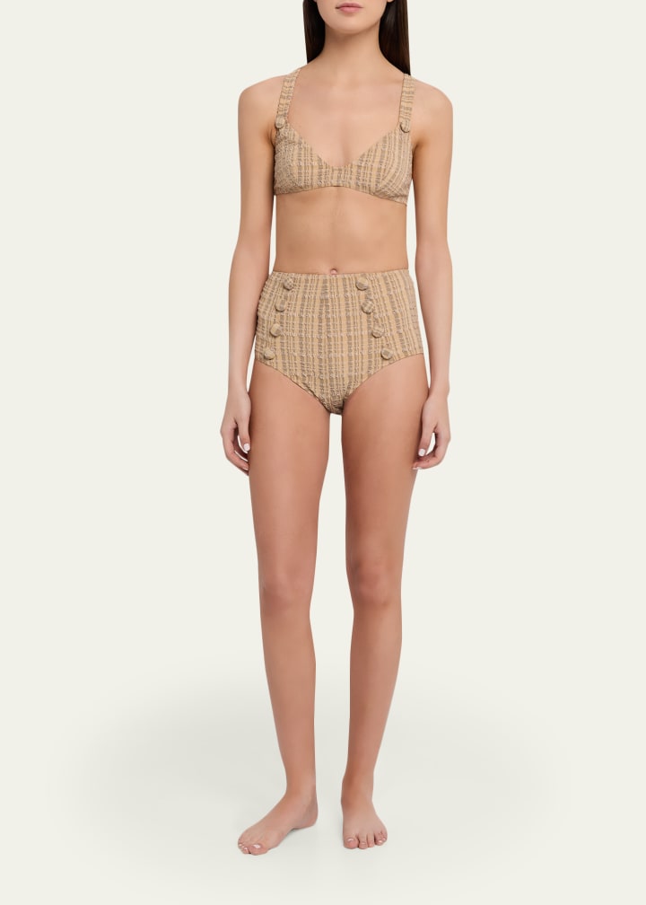 Magdalena Plaid Two-Piece Swimsuit