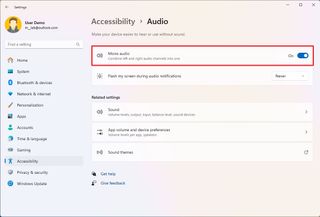 Accessibility mono audio