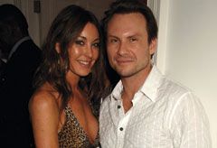 Tamara Mellon and Christian Slater