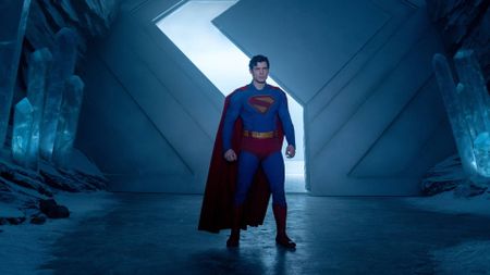 David Corenswet as Superman inside the Fortress of Solitude in James Gunn's Superman.