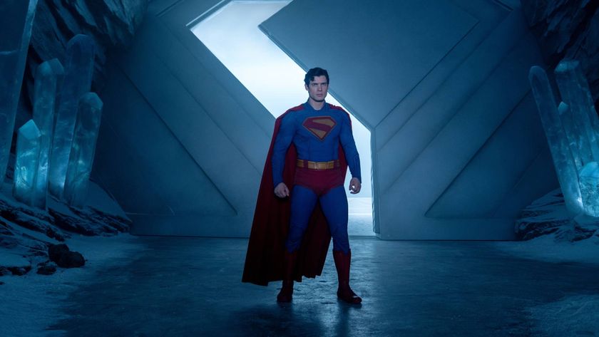 David Corenswet as Superman inside the Fortress of Solitude in James Gunn&#039;s Superman.
