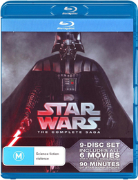 Star Wars: The Complete Saga Blu-ray (9-disc) set for AU$46.98 on Amazon
